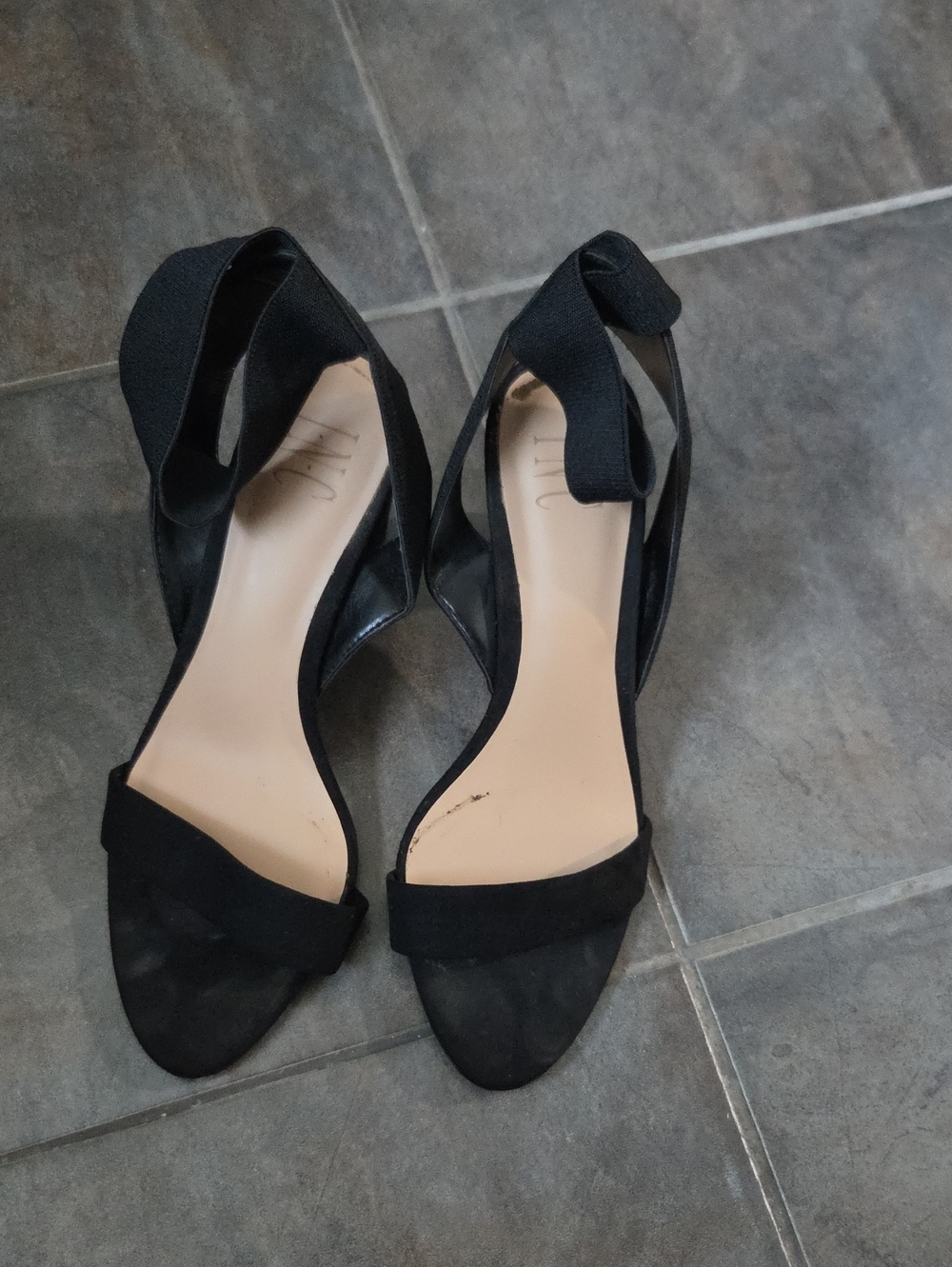 Black Women's Ankle-Strap Open-Toe Heels